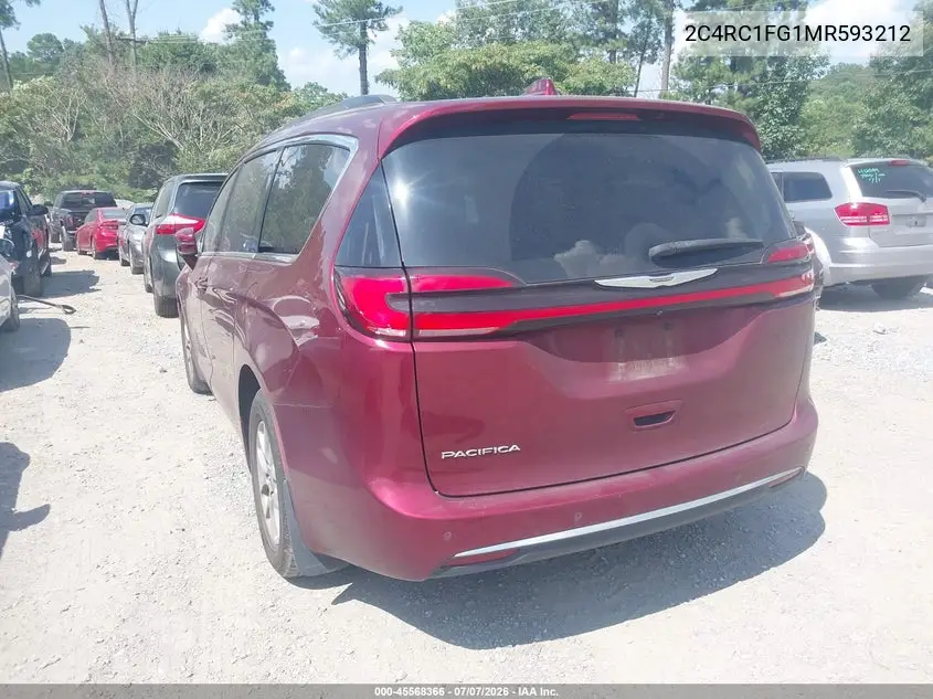2021 Chrysler Pacifica Touring VIN: 2C4RC1FG1MR593212 Lot: 45568366