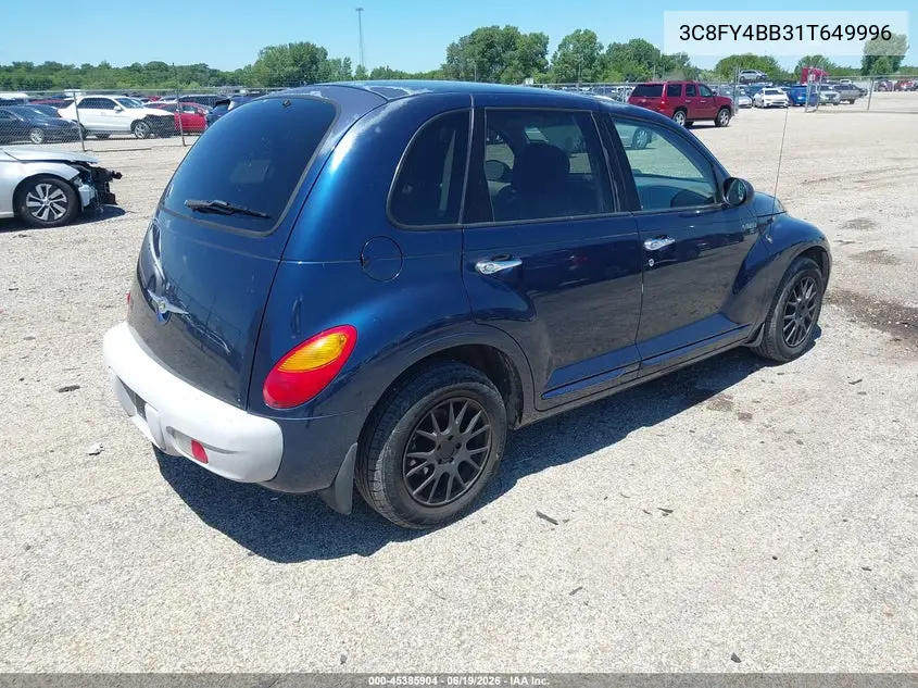 2001 Chrysler Pt Cruiser VIN: 3C8FY4BB31T649996 Lot: 45385904