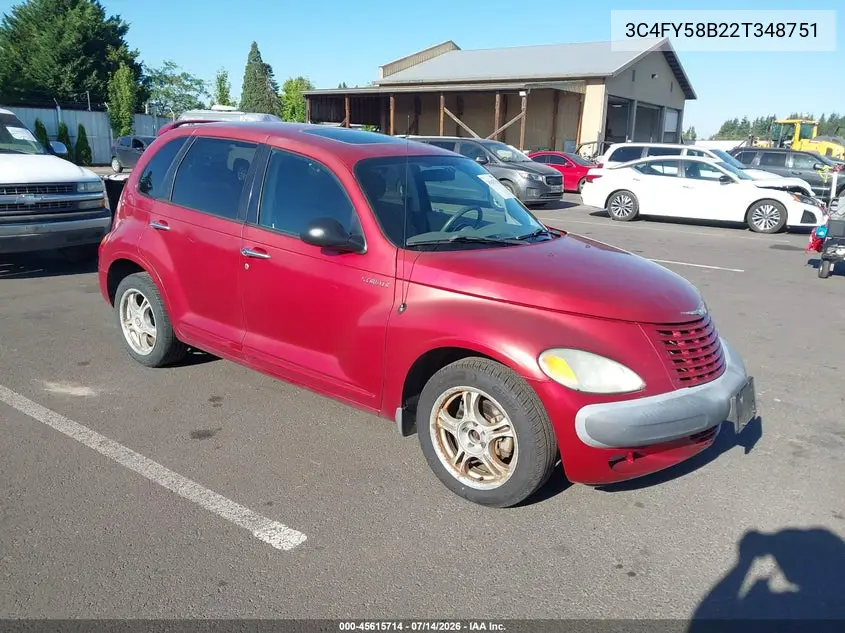 2002 Chrysler Pt Cruiser Touring VIN: 3C4FY58B22T348751 Lot: 45615714
