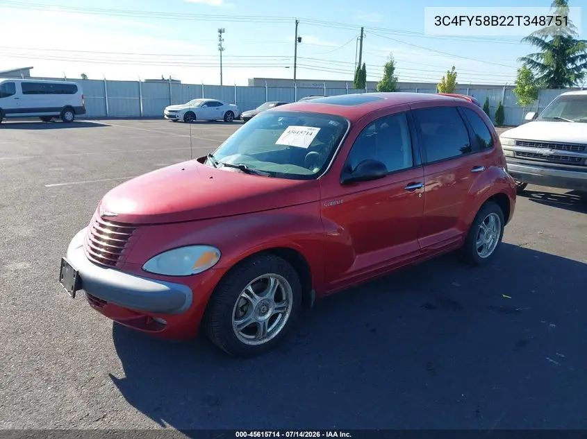 2002 Chrysler Pt Cruiser Touring VIN: 3C4FY58B22T348751 Lot: 45615714