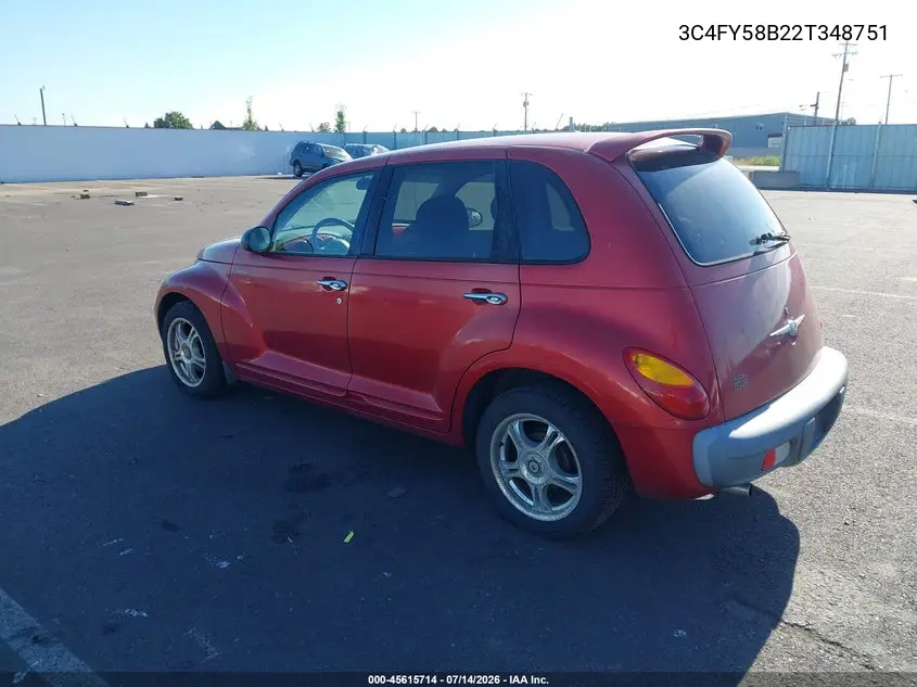 2002 Chrysler Pt Cruiser Touring VIN: 3C4FY58B22T348751 Lot: 45615714