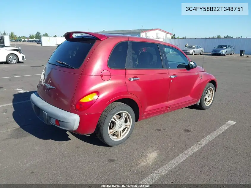 2002 Chrysler Pt Cruiser Touring VIN: 3C4FY58B22T348751 Lot: 45615714