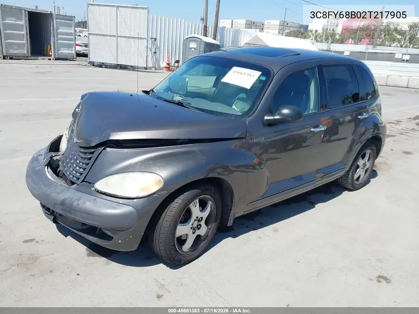 2002 Chrysler Pt Cruiser Limited VIN: 3C8FY68B02T217905 Lot: 45661383