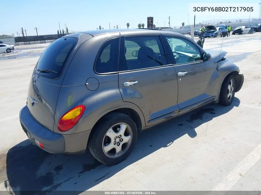 2002 Chrysler Pt Cruiser Limited VIN: 3C8FY68B02T217905 Lot: 45661383