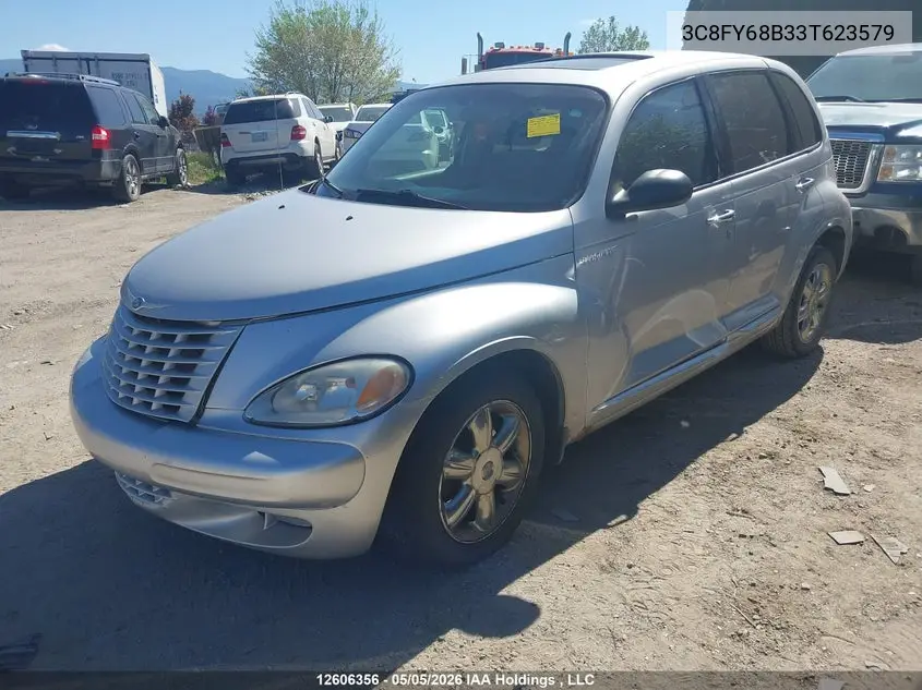 2003 Chrysler Pt Cruiser Limited Edition VIN: 3C8FY68B33T623579 Lot: 12606356