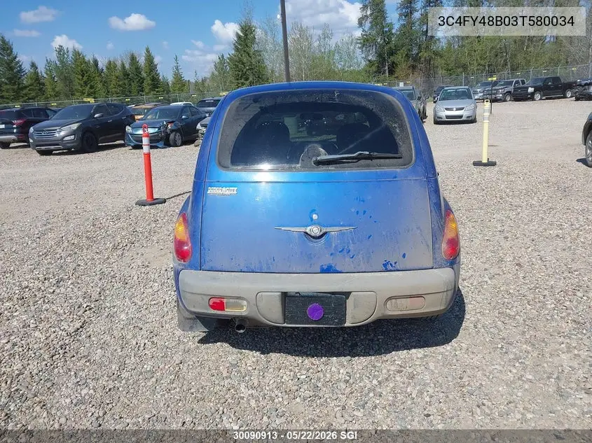 2003 Chrysler Pt Cruiser Classic VIN: 3C4FY48B03T580034 Lot: 30090913