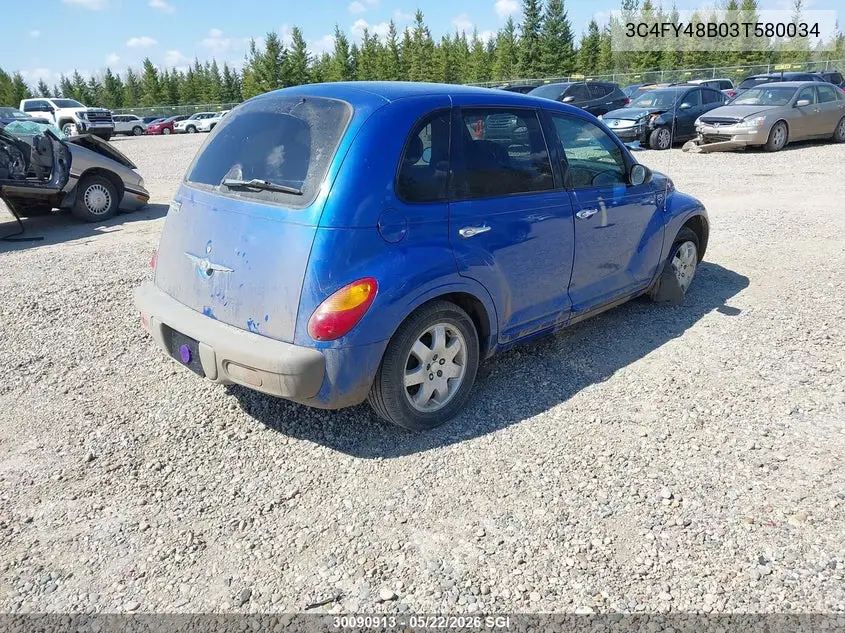 2003 Chrysler Pt Cruiser Classic VIN: 3C4FY48B03T580034 Lot: 30090913