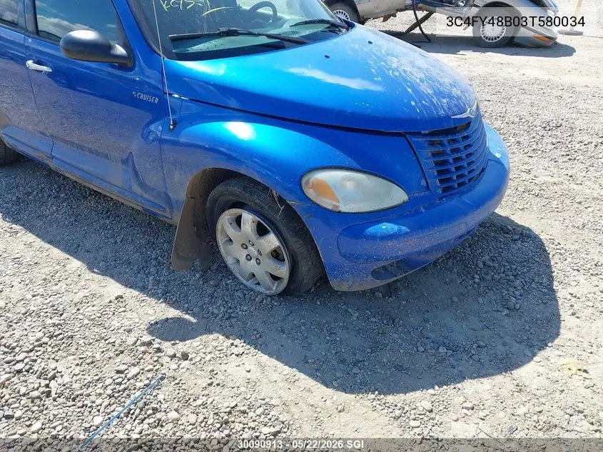 2003 Chrysler Pt Cruiser Classic VIN: 3C4FY48B03T580034 Lot: 30090913