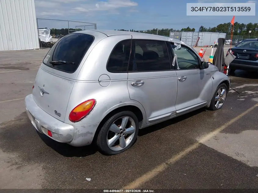 2003 Chrysler Pt Cruiser Gt VIN: 3C4FY78G23T513559 Lot: 44994477
