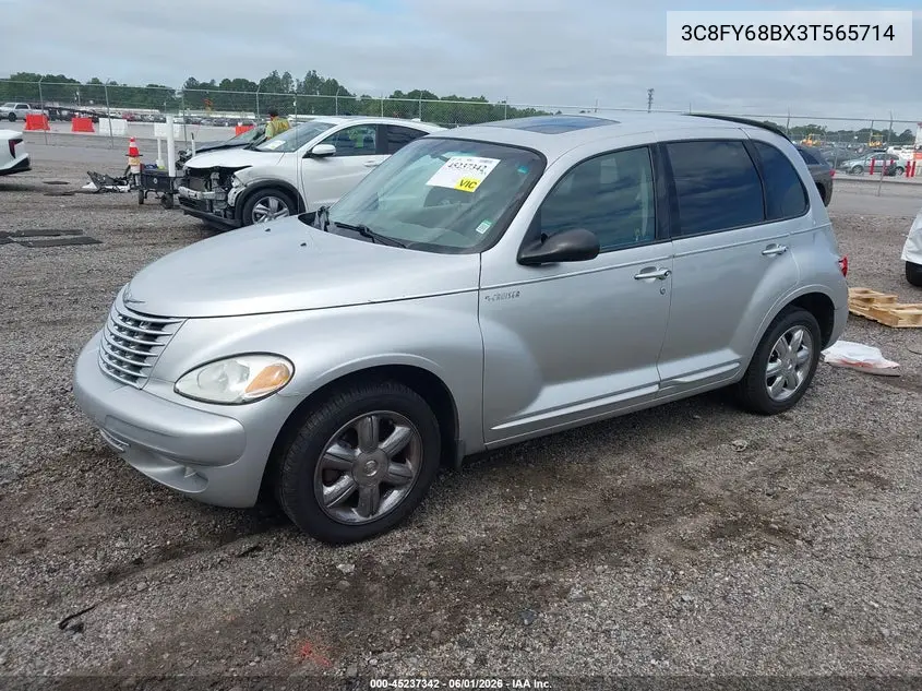 2003 Chrysler Pt Cruiser Limited VIN: 3C8FY68BX3T565714 Lot: 45237342