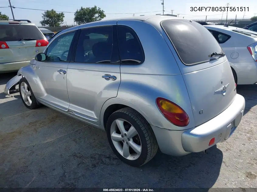 2003 Chrysler Pt Cruiser Gt VIN: 3C4FY78G53T561511 Lot: 45524023