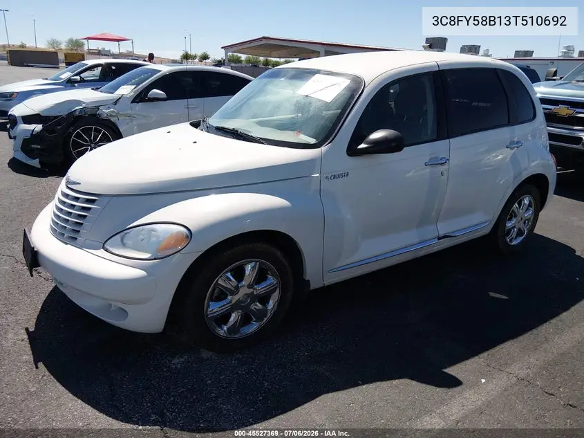 2003 Chrysler Pt Cruiser Touring VIN: 3C8FY58B13T510692 Lot: 45527369