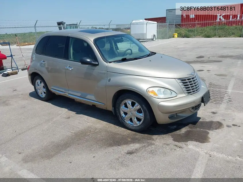 2003 Chrysler Pt Cruiser Limited VIN: 3C8FY68B03T648181 Lot: 45572245