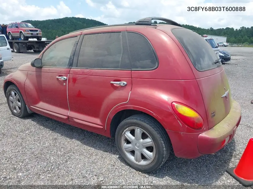 2003 Chrysler Pt Cruiser Limited VIN: 3C8FY68B03T600888 Lot: 45656827