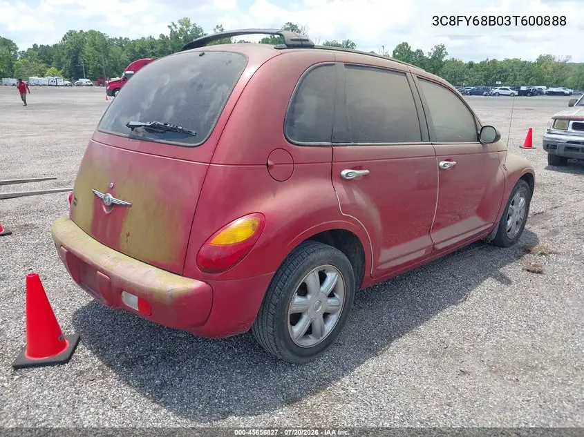 2003 Chrysler Pt Cruiser Limited VIN: 3C8FY68B03T600888 Lot: 45656827