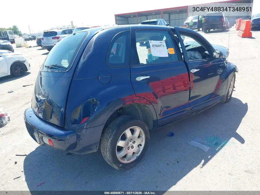 2004 Chrysler Pt Cruiser VIN: 3C4FY48B34T348951 Lot: 45060571