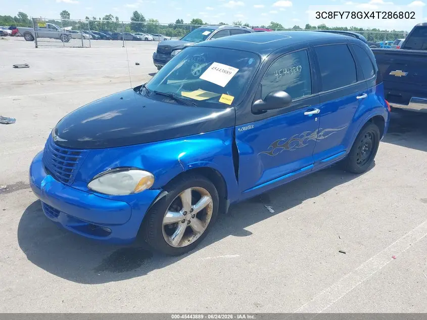2004 Chrysler Pt Cruiser Gt VIN: 3C8FY78GX4T286802 Lot: 45443889