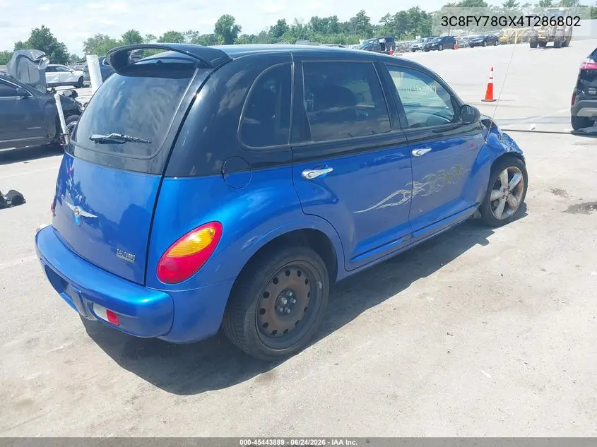 2004 Chrysler Pt Cruiser Gt VIN: 3C8FY78GX4T286802 Lot: 45443889