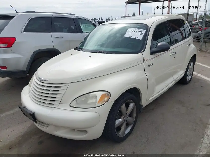 2004 Chrysler Pt Cruiser Gt VIN: 3C8FY78G74T320971 Lot: 45613707