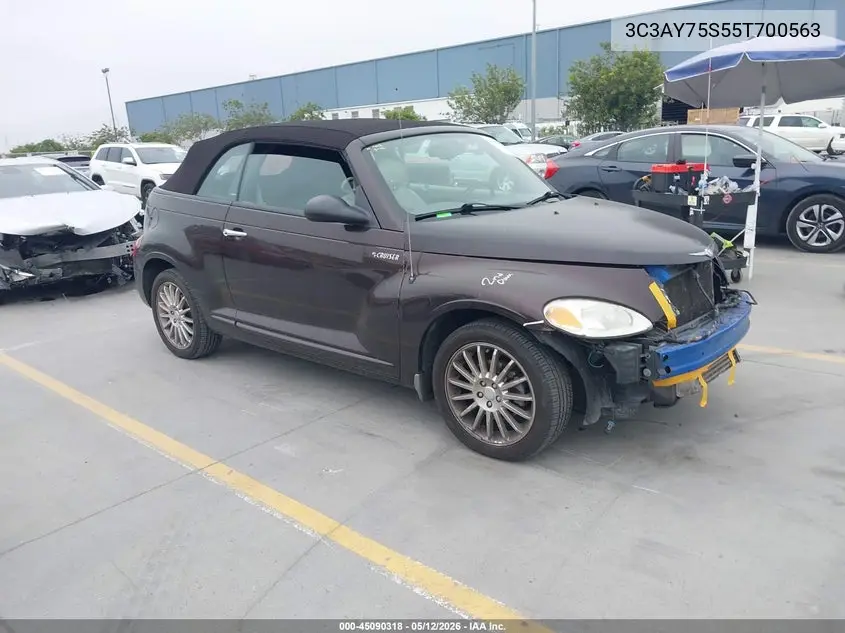 2005 Chrysler Pt Cruiser Gt VIN: 3C3AY75S55T700563 Lot: 45090318