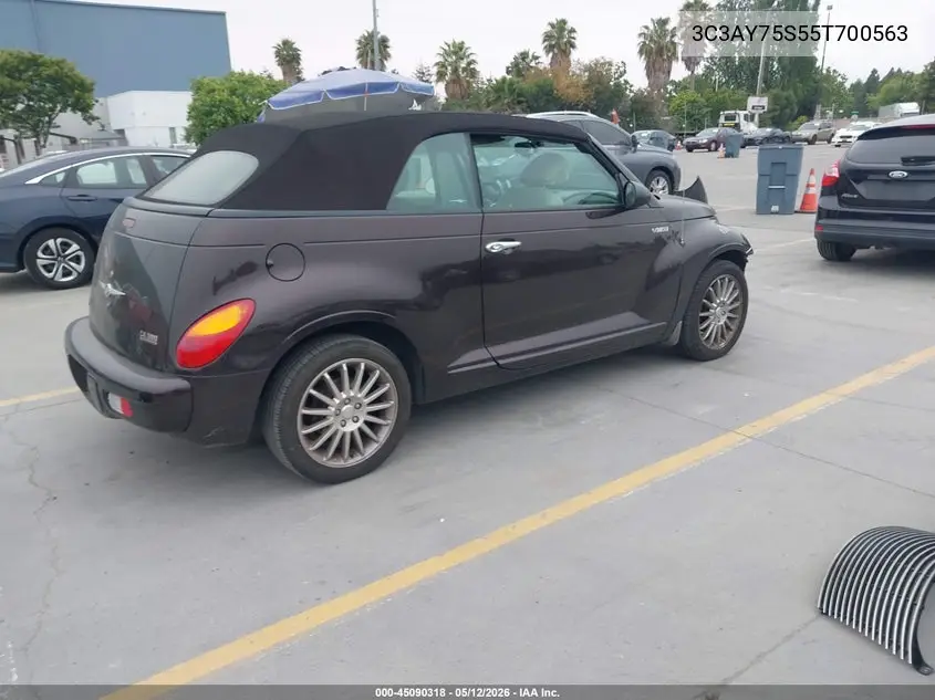 2005 Chrysler Pt Cruiser Gt VIN: 3C3AY75S55T700563 Lot: 45090318