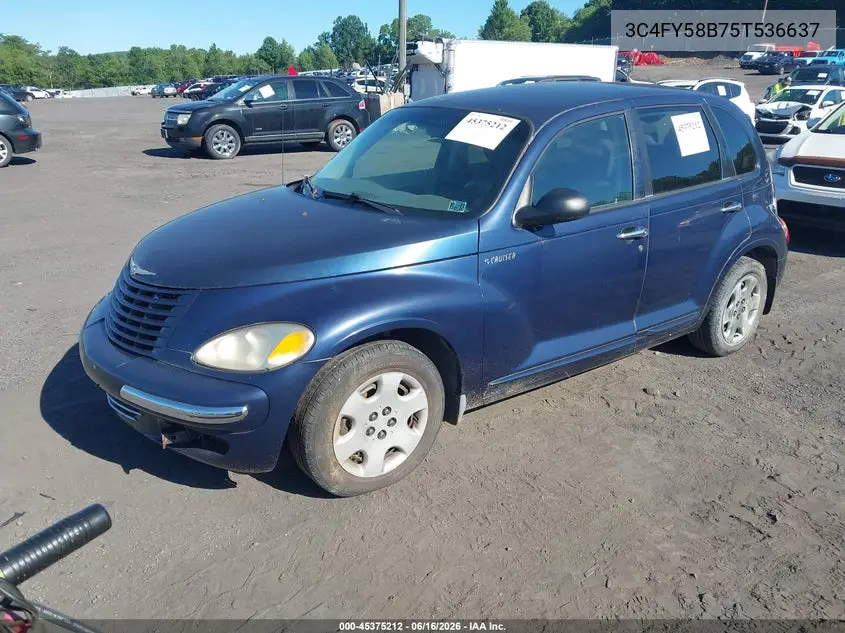 2005 Chrysler Pt Cruiser Touring VIN: 3C4FY58B75T536637 Lot: 45375212