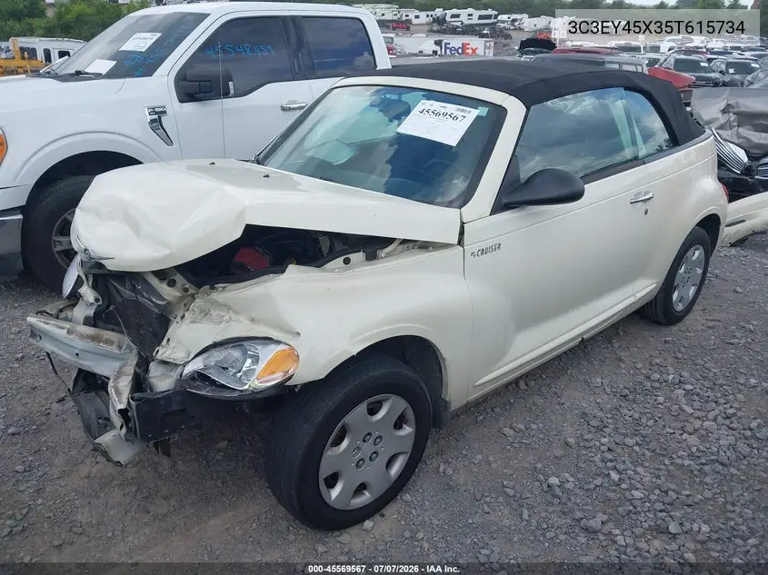 2005 Chrysler Pt Cruiser VIN: 3C3EY45X35T615734 Lot: 45569567