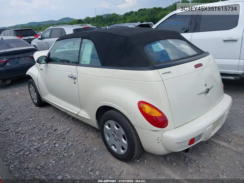 2005 Chrysler Pt Cruiser VIN: 3C3EY45X35T615734 Lot: 45569567