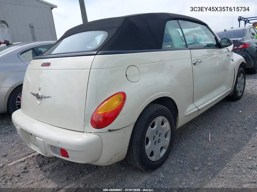 2005 Chrysler Pt Cruiser VIN: 3C3EY45X35T615734 Lot: 45569567