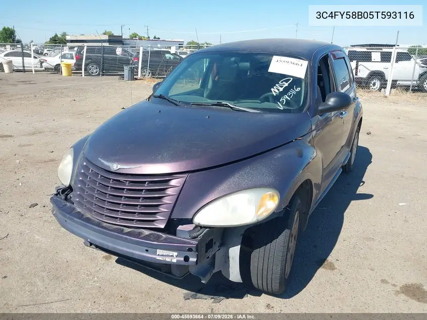 2005 Chrysler Pt Cruiser Touring VIN: 3C4FY58B05T593116 Lot: 45593664