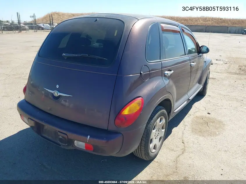 2005 Chrysler Pt Cruiser Touring VIN: 3C4FY58B05T593116 Lot: 45593664