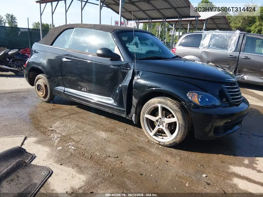 2006 Chrysler Pt Cruiser Gt VIN: 3C3HY75S06T314424 Lot: 45326729