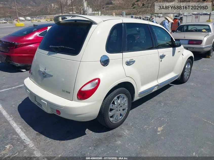 2006 Chrysler Pt Cruiser Limited VIN: 3A8FY68816T202950 Lot: 45605380