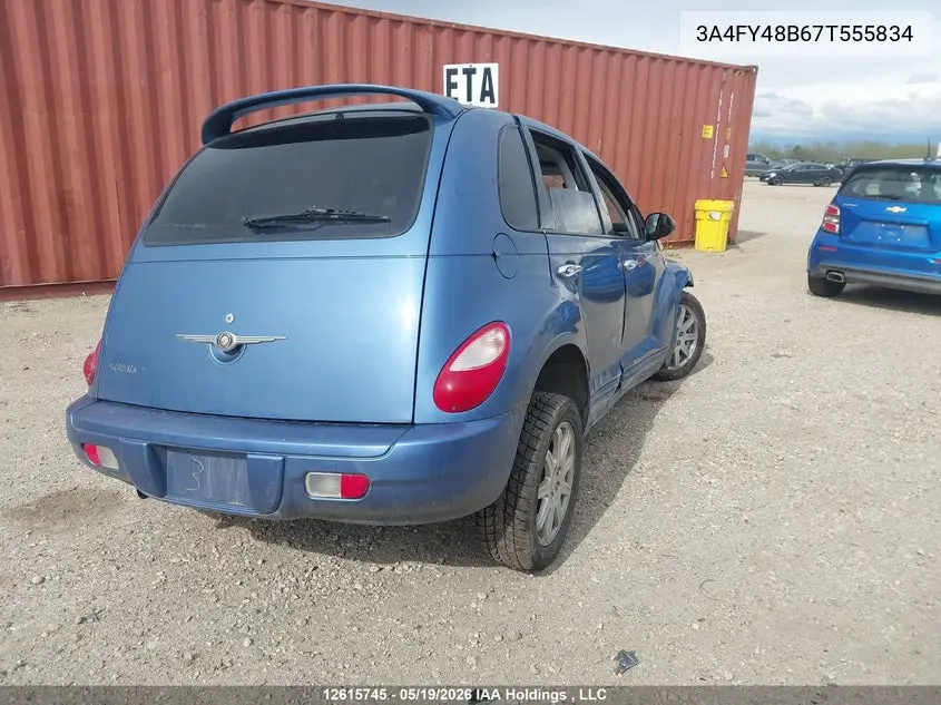 2007 Chrysler Pt Cruiser VIN: 3A4FY48B67T555834 Lot: 12615745