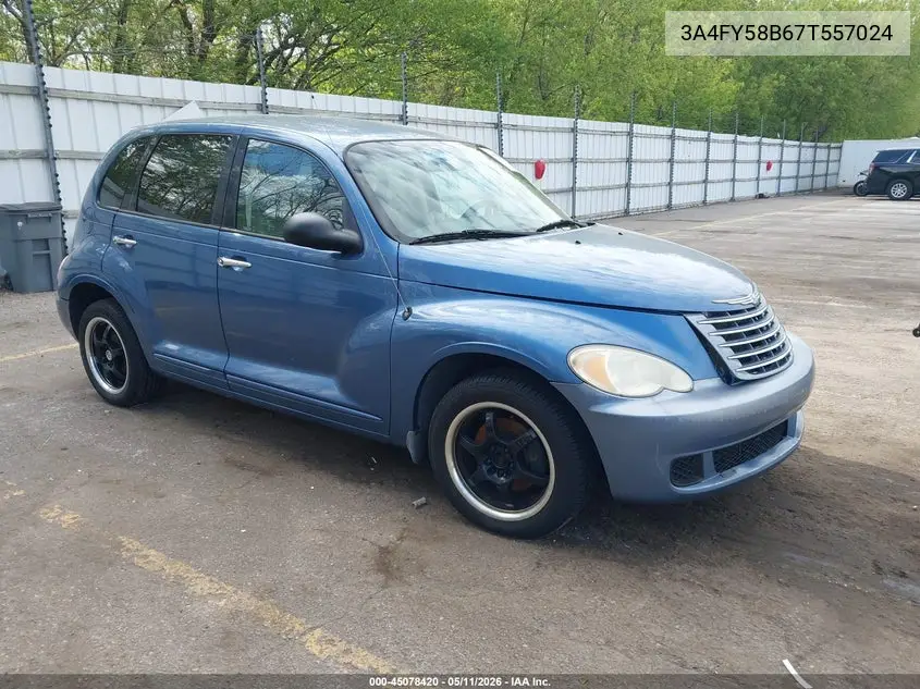 2007 Chrysler Pt Cruiser Touring VIN: 3A4FY58B67T557024 Lot: 45078420