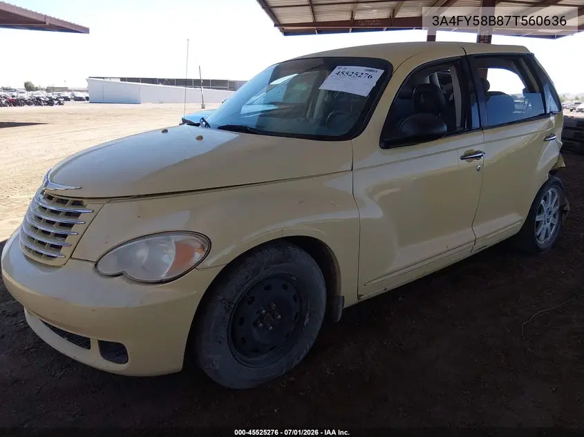 2007 Chrysler Pt Cruiser Touring VIN: 3A4FY58B87T560636 Lot: 45525276