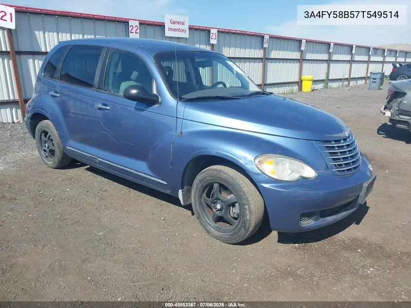 2007 Chrysler Pt Cruiser Touring VIN: 3A4FY58B57T549514 Lot: 45553367