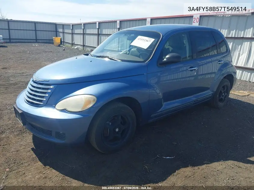 2007 Chrysler Pt Cruiser Touring VIN: 3A4FY58B57T549514 Lot: 45553367