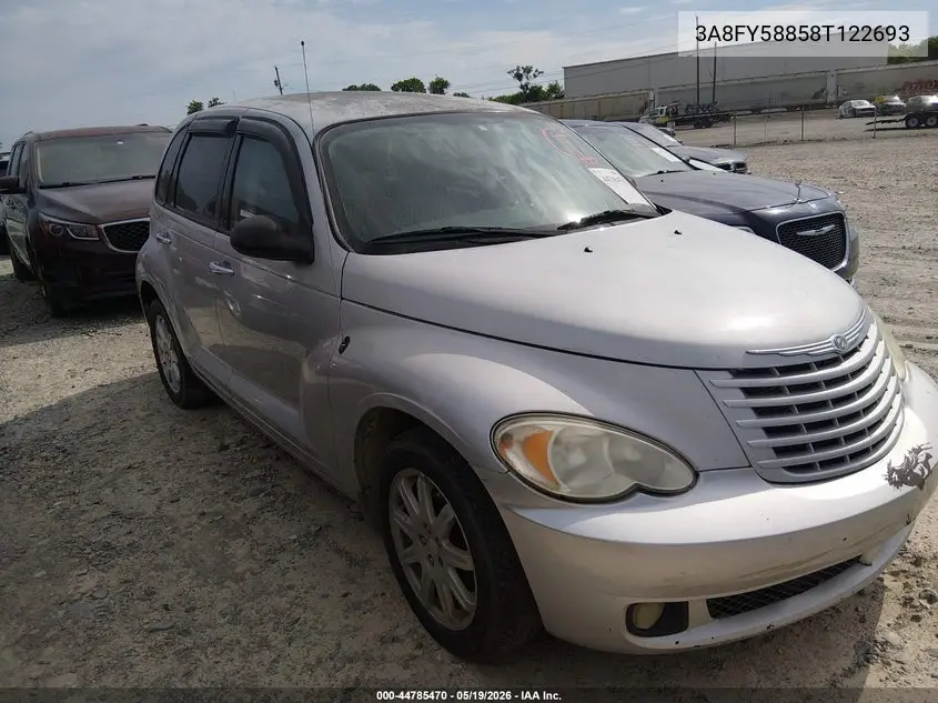 2008 Chrysler Pt Cruiser Touring VIN: 3A8FY58858T122693 Lot: 44785470
