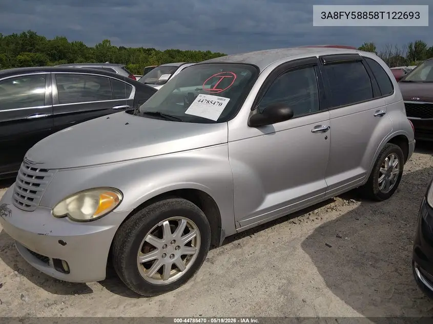 2008 Chrysler Pt Cruiser Touring VIN: 3A8FY58858T122693 Lot: 44785470