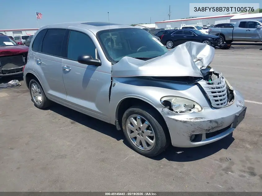 2008 Chrysler Pt Cruiser Touring VIN: 3A8FY58B78T100576 Lot: 45145443