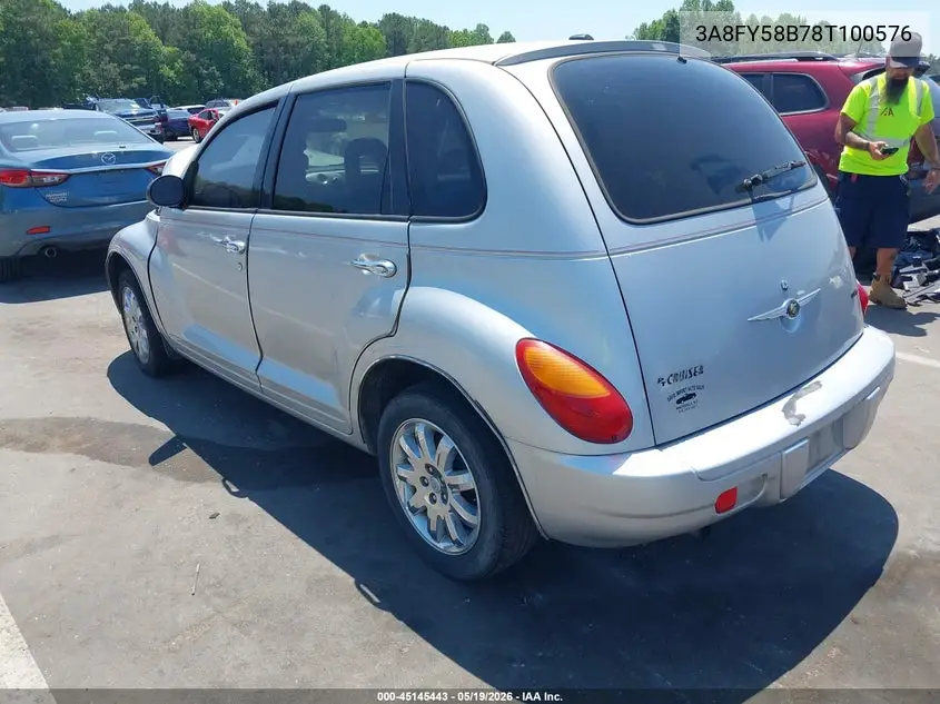 2008 Chrysler Pt Cruiser Touring VIN: 3A8FY58B78T100576 Lot: 45145443