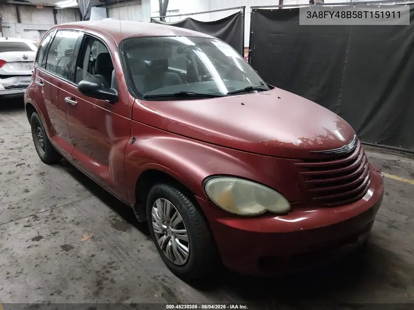 2008 Chrysler Pt Cruiser Lx VIN: 3A8FY48B58T151911 Lot: 45230386
