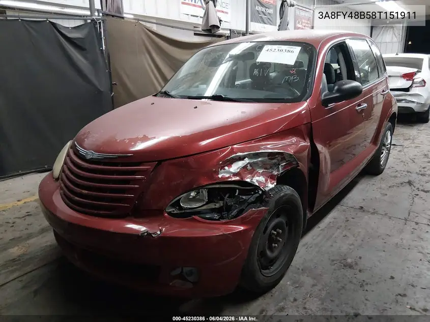2008 Chrysler Pt Cruiser Lx VIN: 3A8FY48B58T151911 Lot: 45230386
