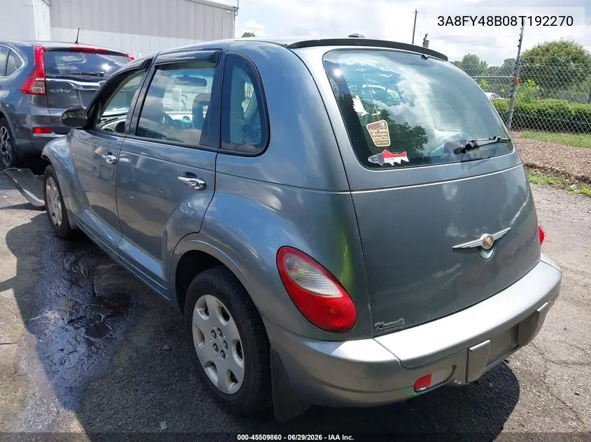 2008 Chrysler Pt Cruiser Lx VIN: 3A8FY48B08T192270 Lot: 45509860