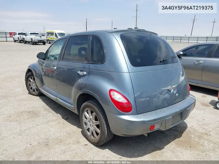 2010 Chrysler Pt Cruiser Classic VIN: 3A4GY5F96AT219375 Lot: 45151643