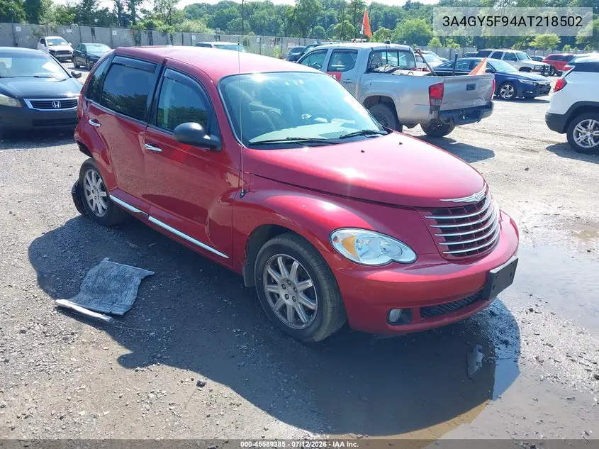 2010 Chrysler Pt Cruiser Classic VIN: 3A4GY5F94AT218502 Lot: 45589385