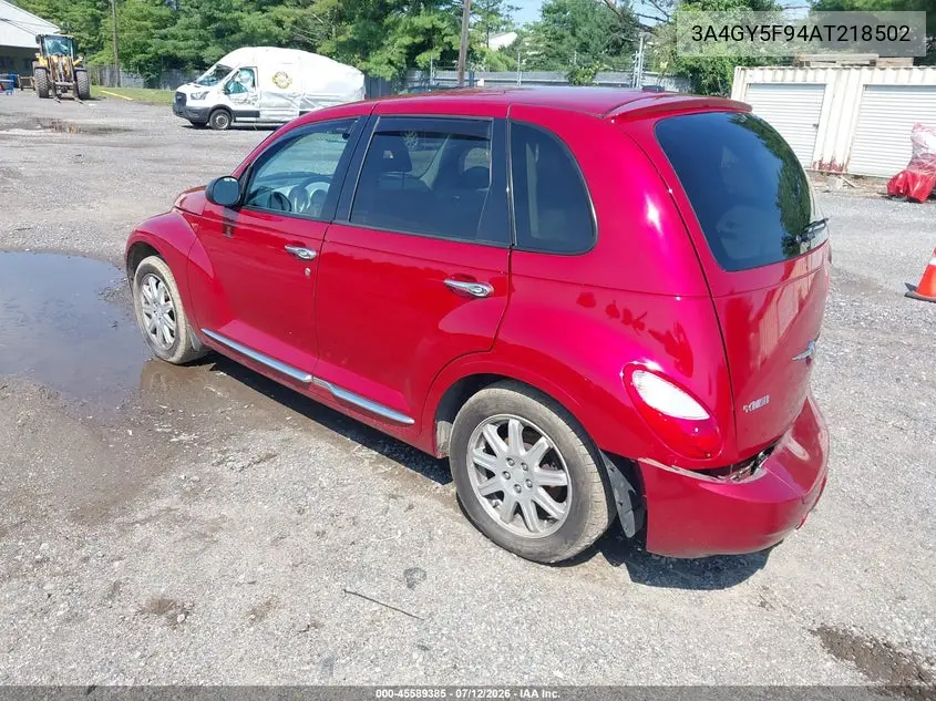 2010 Chrysler Pt Cruiser Classic VIN: 3A4GY5F94AT218502 Lot: 45589385