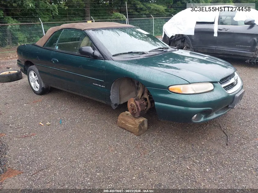 1996 Chrysler Sebring Jxi VIN: 3C3EL55H5TT274458 Lot: 45378351