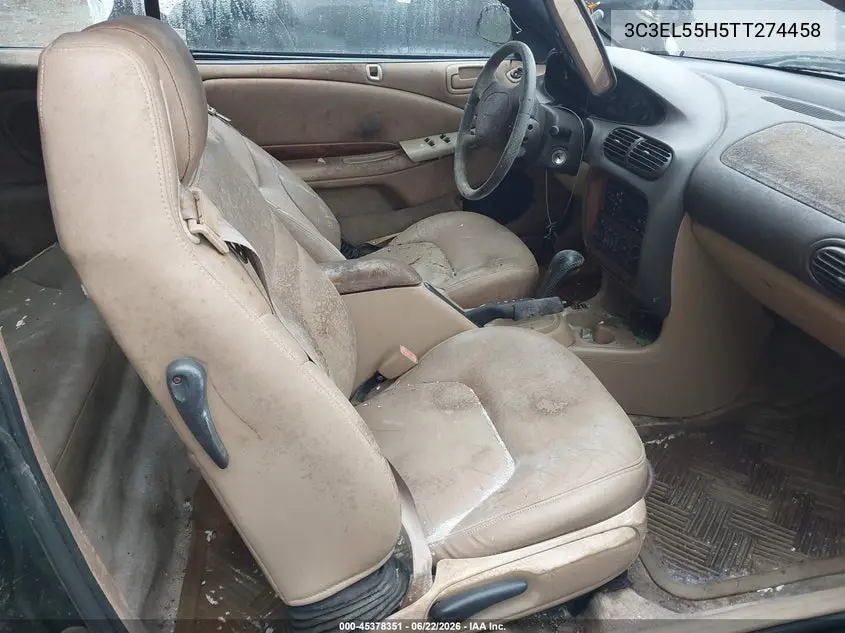 1996 Chrysler Sebring Jxi VIN: 3C3EL55H5TT274458 Lot: 45378351